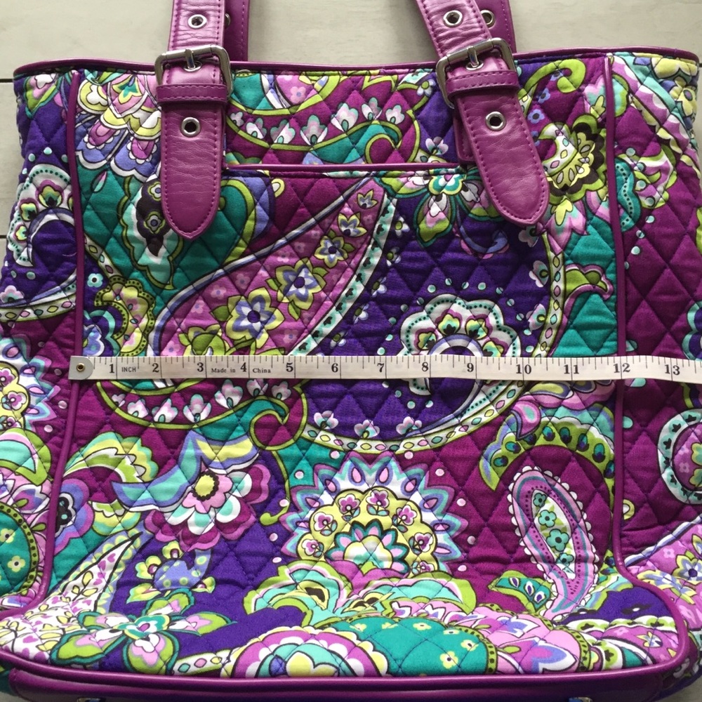 Vera Bradley Heather Paisley Leather Tote